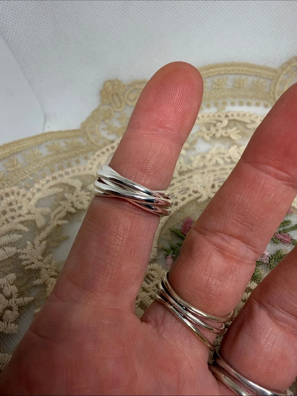 925 Sterling Silver sleek modern